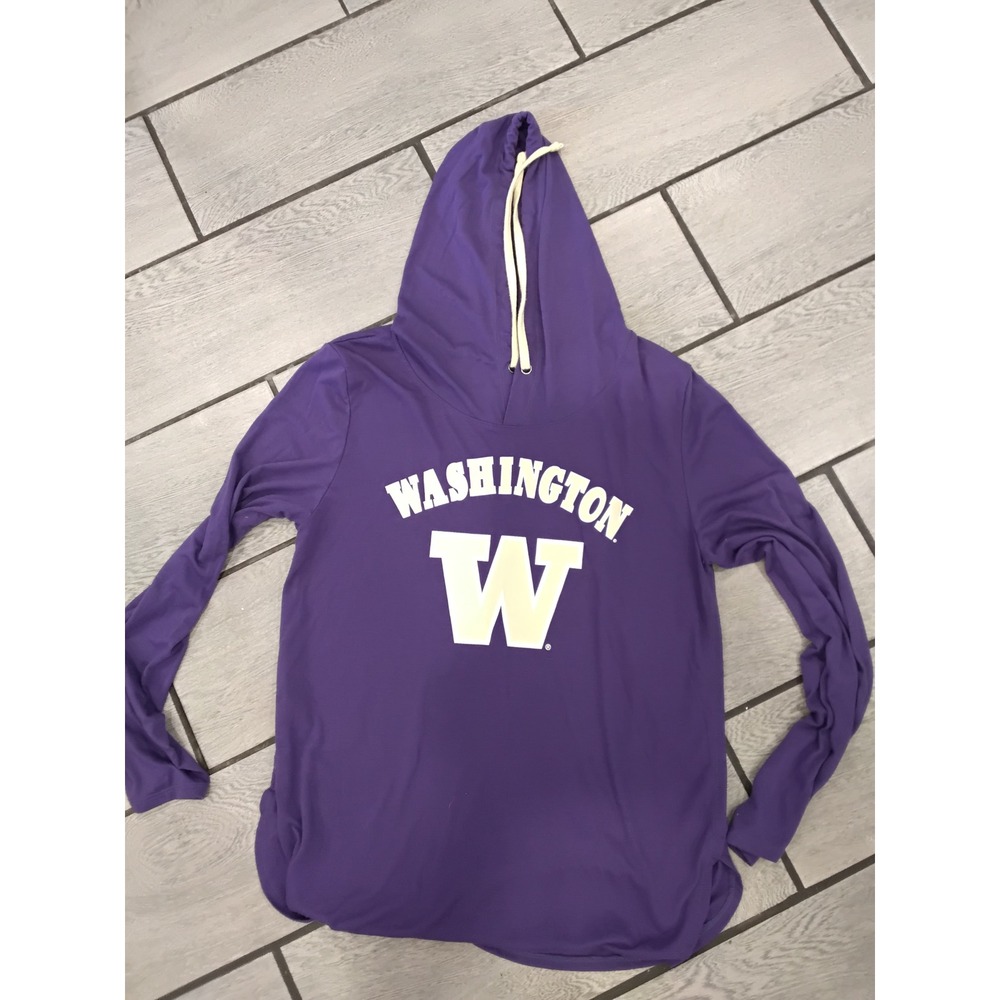 Colosseum Washington Huskies Womens XL Purple Lightweight Hoodie Long Sleeve Top